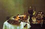 Willem Claesz Heda Breakfast Still Life with Blackberry Pie painting